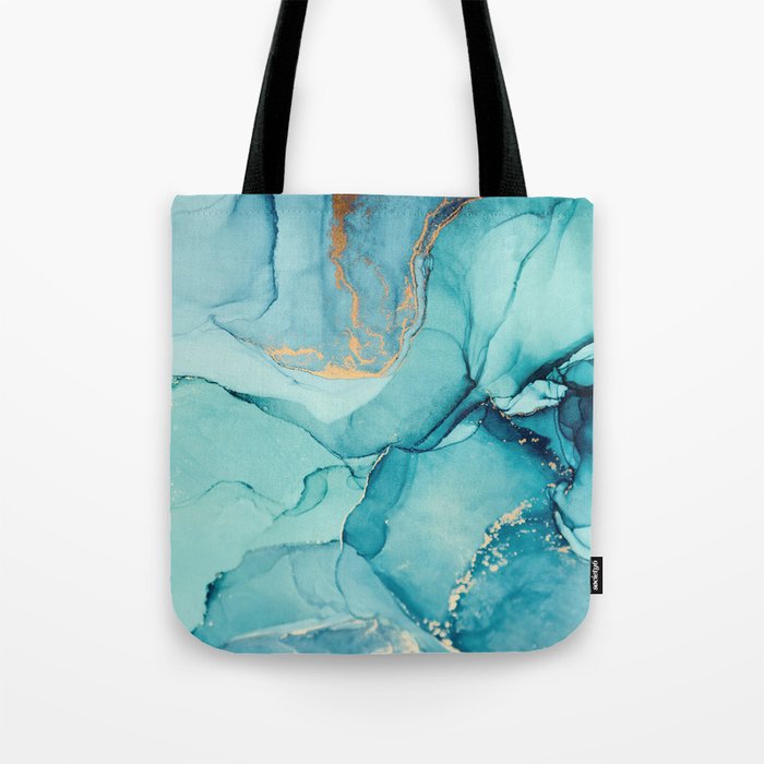 Abstract Turquoise Art Print By LandSartprints Tote Bag