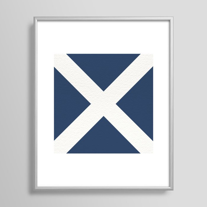 NAUTICAL Boat Flag "M" Framed Art Print
