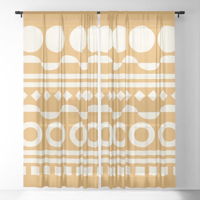 Patterned shape line collection 17 Sheer Curtain