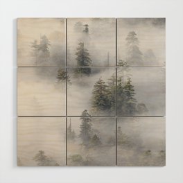 Forest In The Sky - Redwood National Park Foggy Trees Wood Wall Art