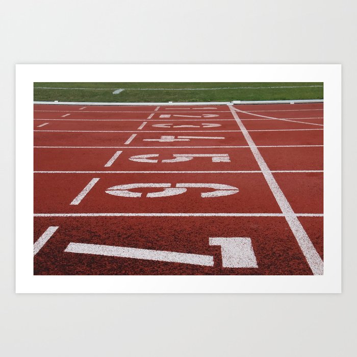 Olympics Tartan Running Track Art Print