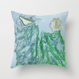 Greens and blues Throw Pillow