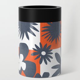 Mid-Century Modern Red White And Blue Wild Flowers Can Cooler