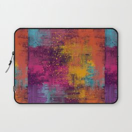 Abstract texture. 2d illustration art. Expressive handmade oil painting on canvas. Wide brushstrokes. Modern digital art. Multi color background. Contemporary brush. Expression. Popular style image. Laptop Sleeve