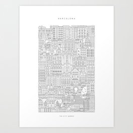 Barcelona Art Print