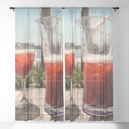 Spain Photography - Cold Refreshment On A Hot Summer Day Sheer Curtain