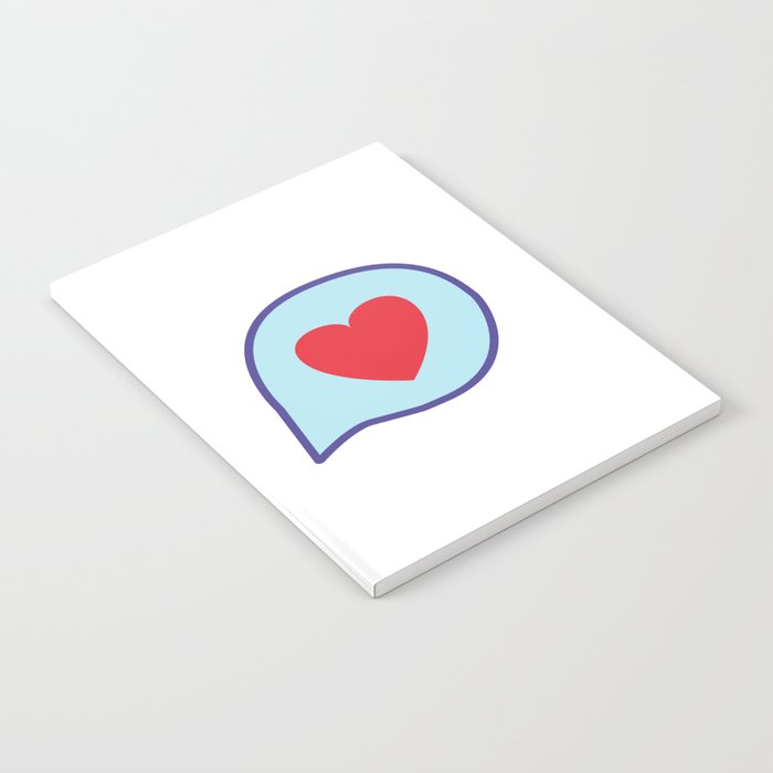 Valentine heart text balloon Notebook