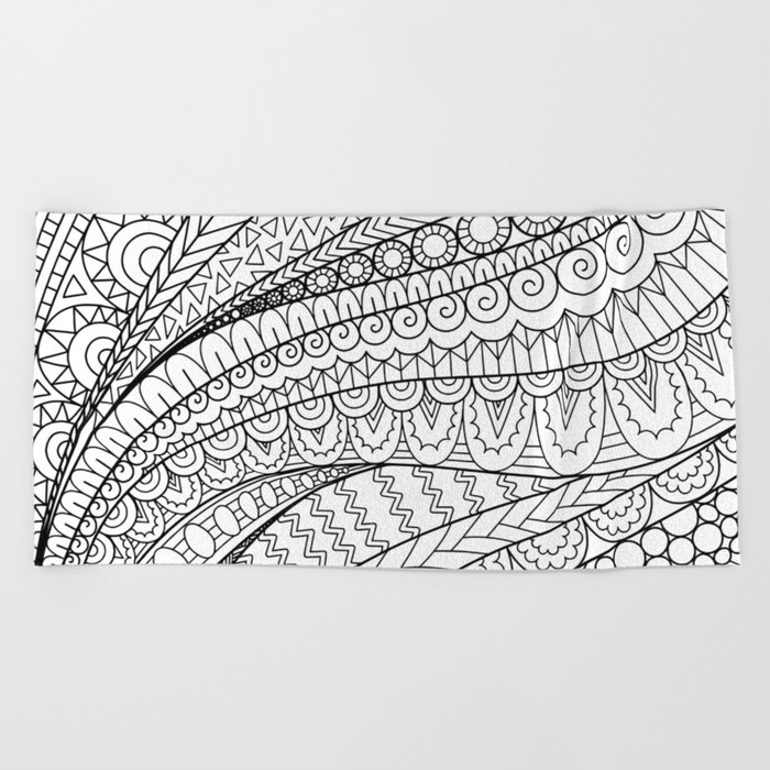 abstract lines Beach Towel