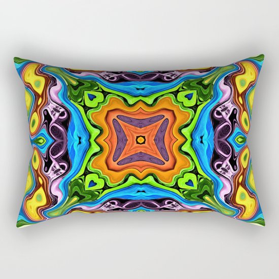 Colorful Mandala Pattern Rectangular Pillow