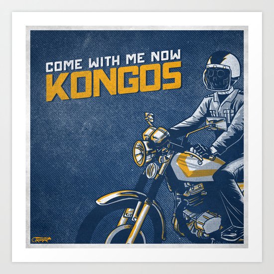 7 inch series: KONGOS - come with me now Art Print