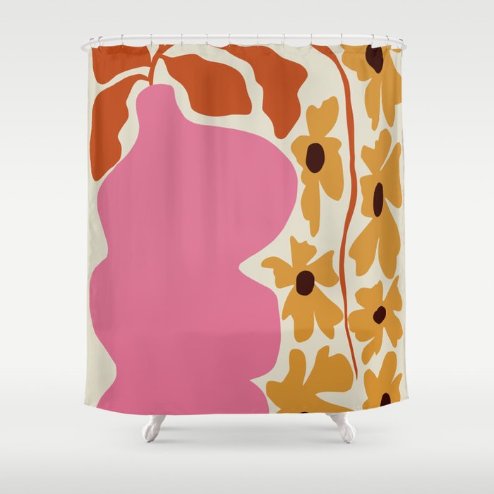 Pink pottery 2 Shower Curtain