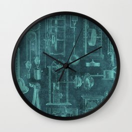 Instruments of Time Neck Gator Teal Vintage Timepieces Wall Clock