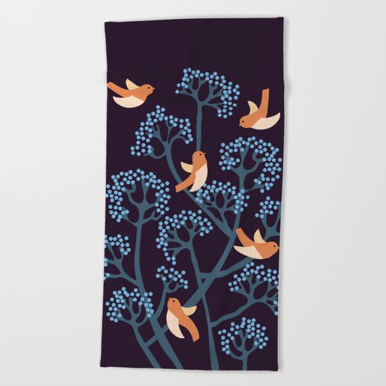 Birds Are singing Beach Towel
