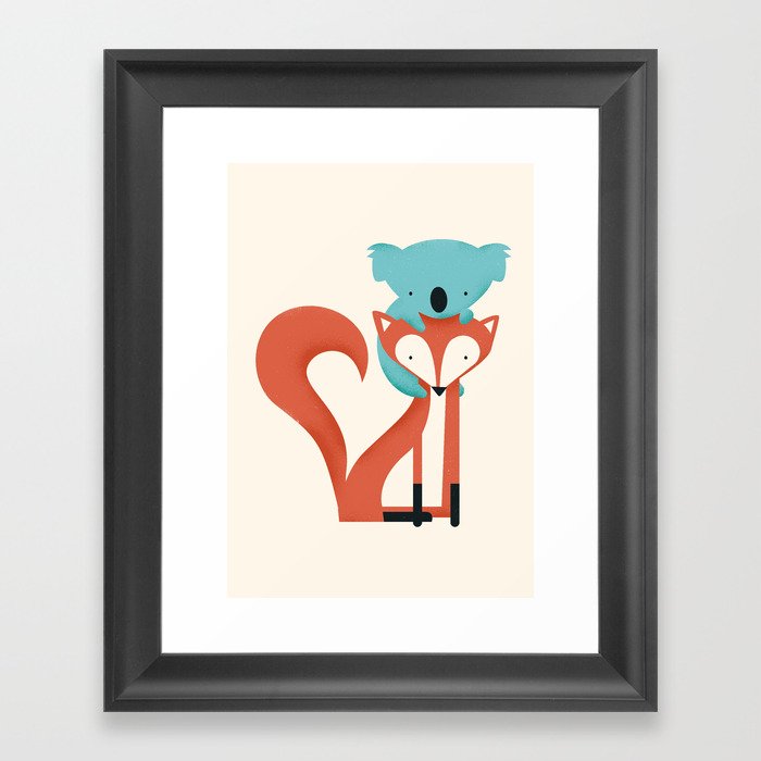 Fox & Koala Framed Art Print