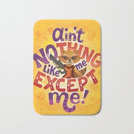 No thing like me except me Bath Mat | Wordart, Graphicdesign, Characterart, Raccoon, Galaxy, Lettering, Rocket, Typography 