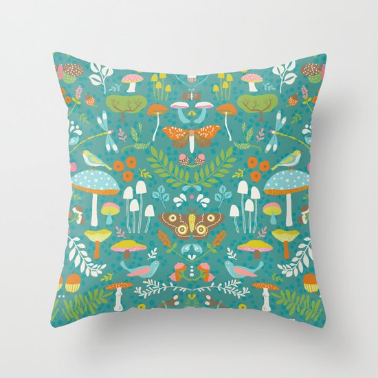 Flora Autumn Throw Pillow