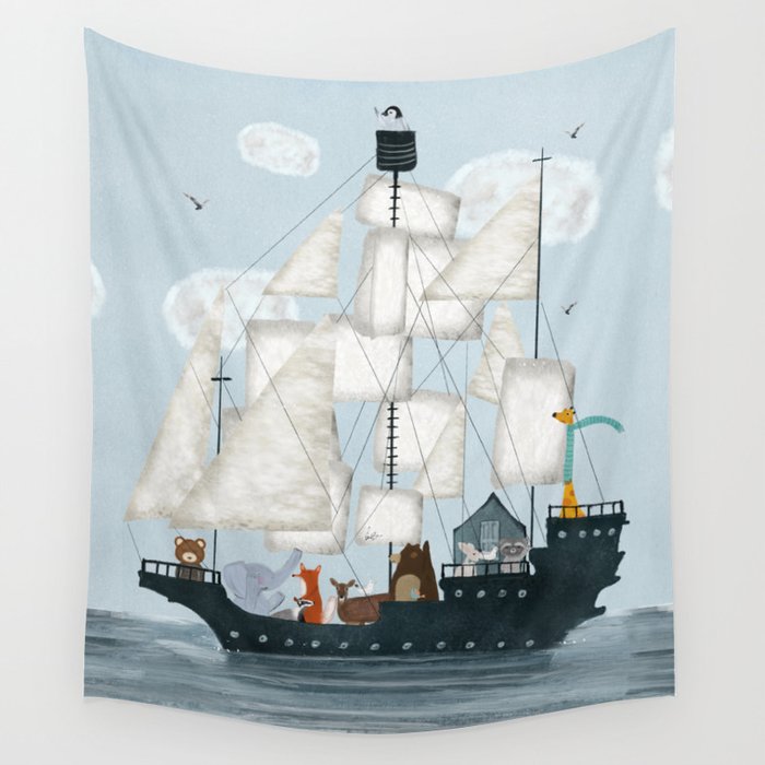 a nautical adventure Wall Tapestry
