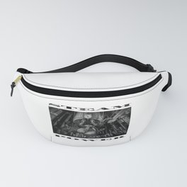 The Paddle Steamer Fireman (black & white poster edition) Fanny Pack