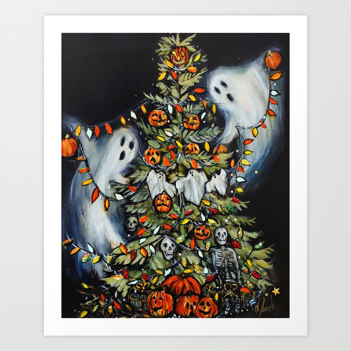 CREEPMAS ghosts Art Print