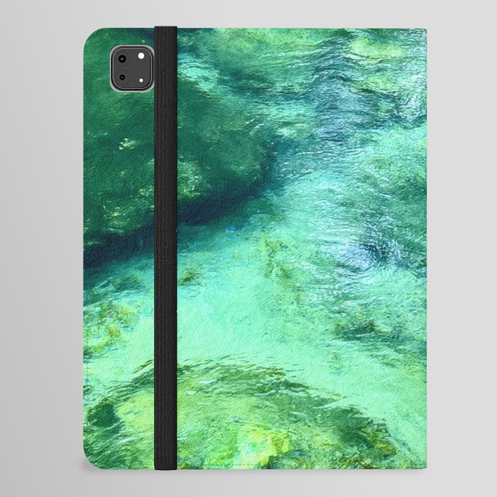 The Turquoise Aqua Springs iPad Folio Case