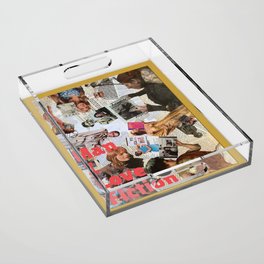 MILF Women Reading Collage Acrylic Tray