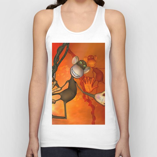 Happy monkey Unisex Tank Top