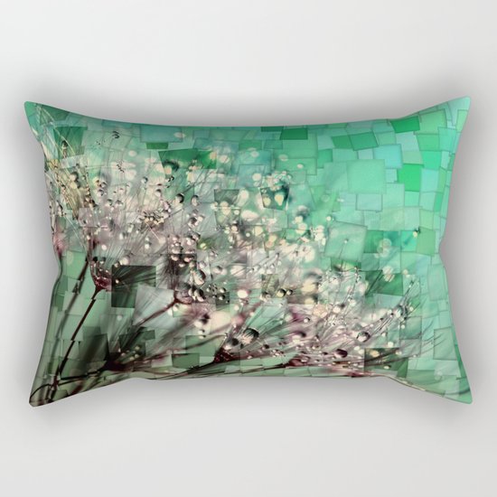 Fresh Dandelions Mosaic Rectangular Pillow