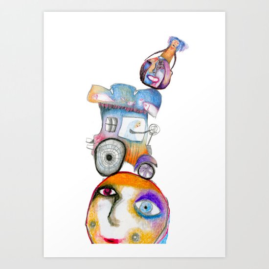 Whacky world Art Print