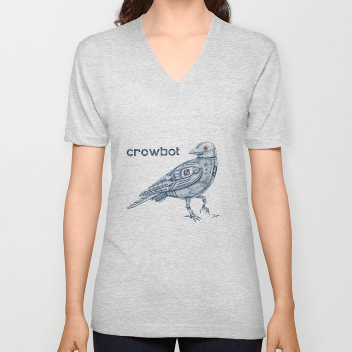 Crowbot V Neck T Shirt