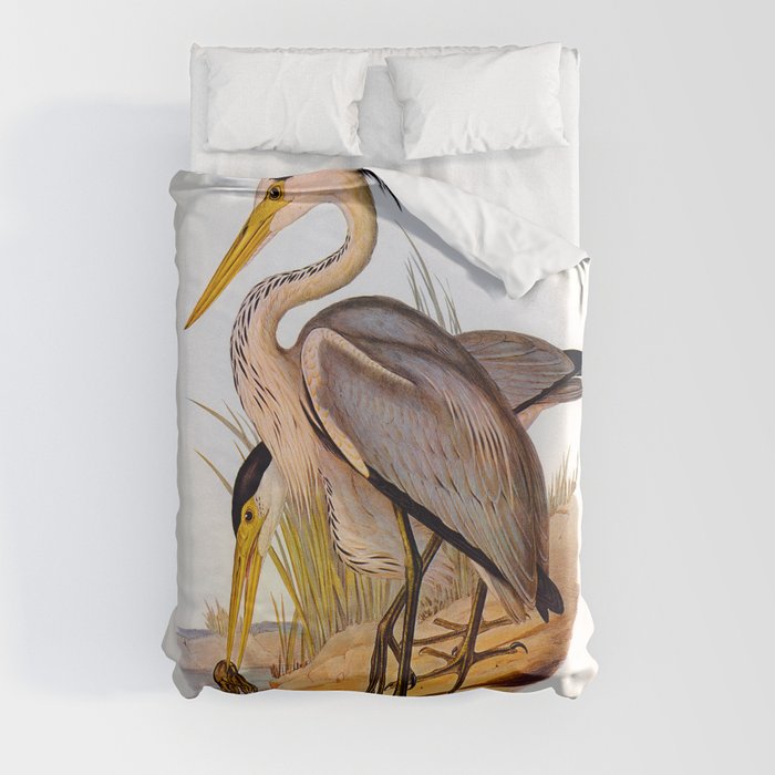 The Great Grey Heron Duvet Cover