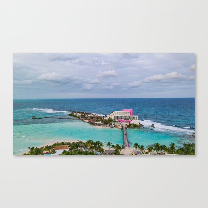 Isla Mujeres, Vista al Hotel Mía Reef  Canvas Print