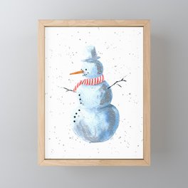 Christmas Snowman Framed Mini Art Print