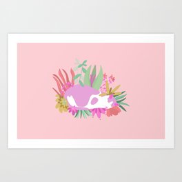 Sleeping Frida - Pink Art Print