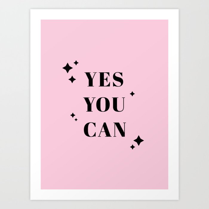 Yes, You Can, Motivational, Inspirational, Preppy, Preppy Room