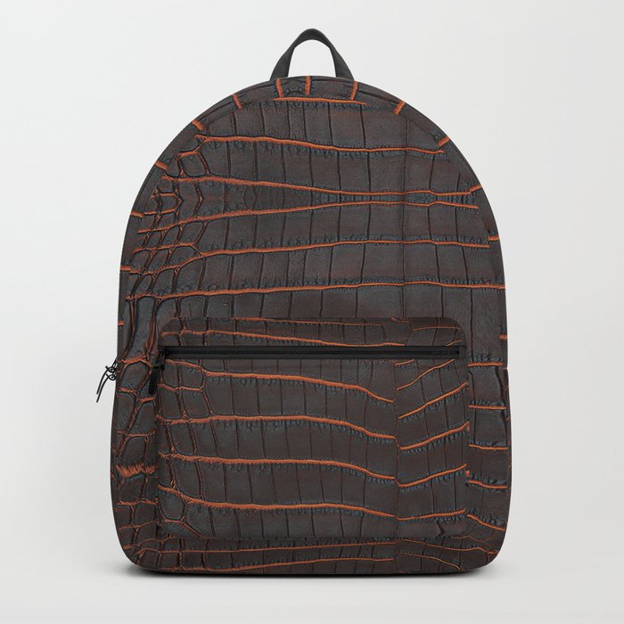 crocodile print backpack