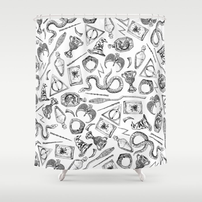 Harry Potter Horcruxes and Items Shower Curtain