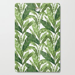 Tropical Leaves - White Cutting Board