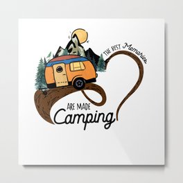 The best memories Camping Heart Design Metal Print