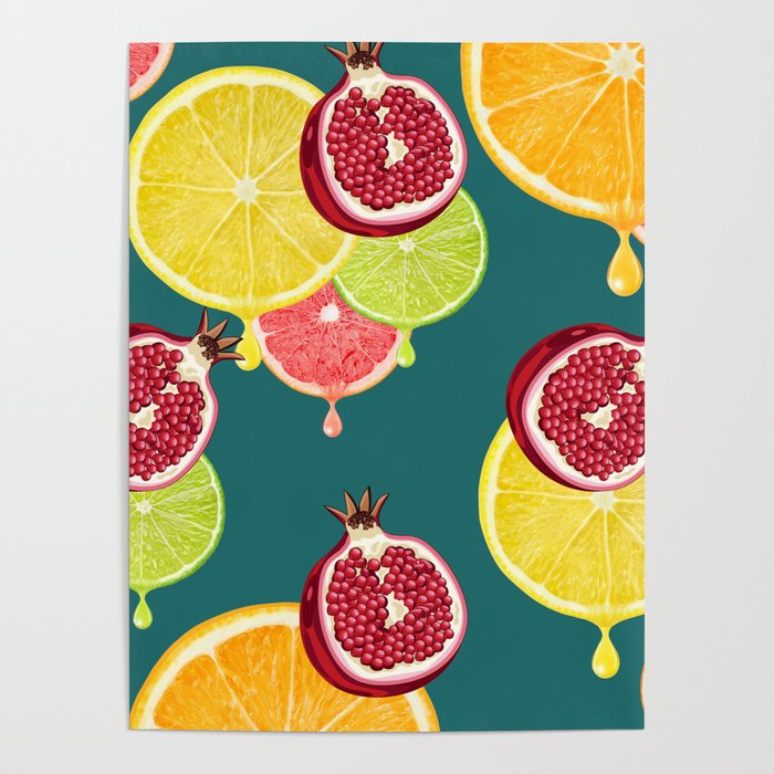 tropical fruit nature design Poster