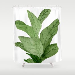 Fiddle Leaf Fig Shower Curtain