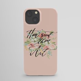 How Great Thou Art Calligraphy and Watercolor iPhone Case