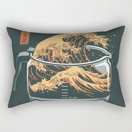 The Great Wave of Coffee Rectangular Pillow