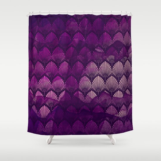 Variations on a Feather II - Purple Haze Shower Curtain