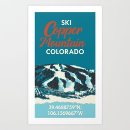 Copper Mountain GPS Vintage Ski Art Print