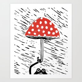 Mr. Frog's Umbrella Art Print