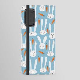 Bunnies & Carrots - Blue Android Wallet Case