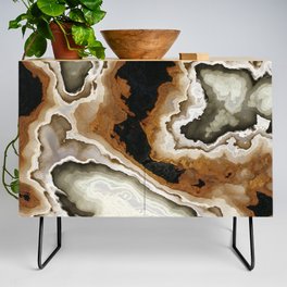 Ivory Agate Abstract Credenza
