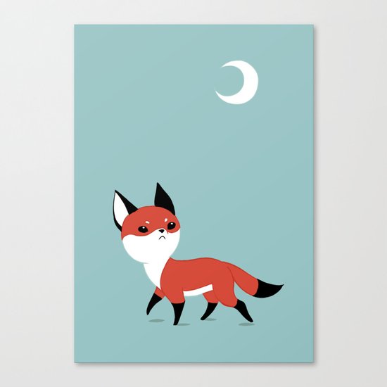 Moon Fox Canvas Print