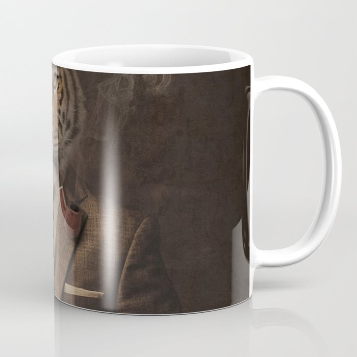The pipe smoking Gentle Tiger Coffee Mug