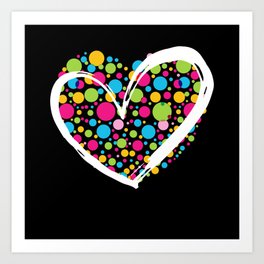 International Dot Day Heart Dots Dot Art Print